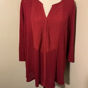 Lucky Brand Deep Red Cardigan Sweater